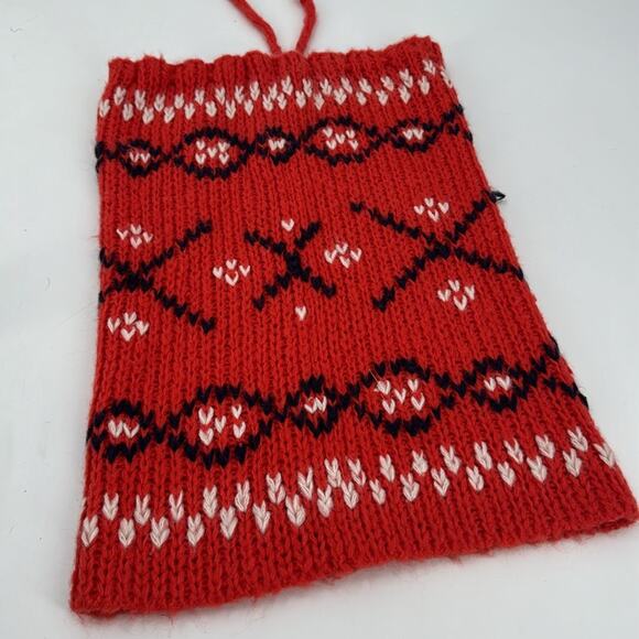 Wooden ships red, black and white knit wool neck gator - Picture 2 of 5
